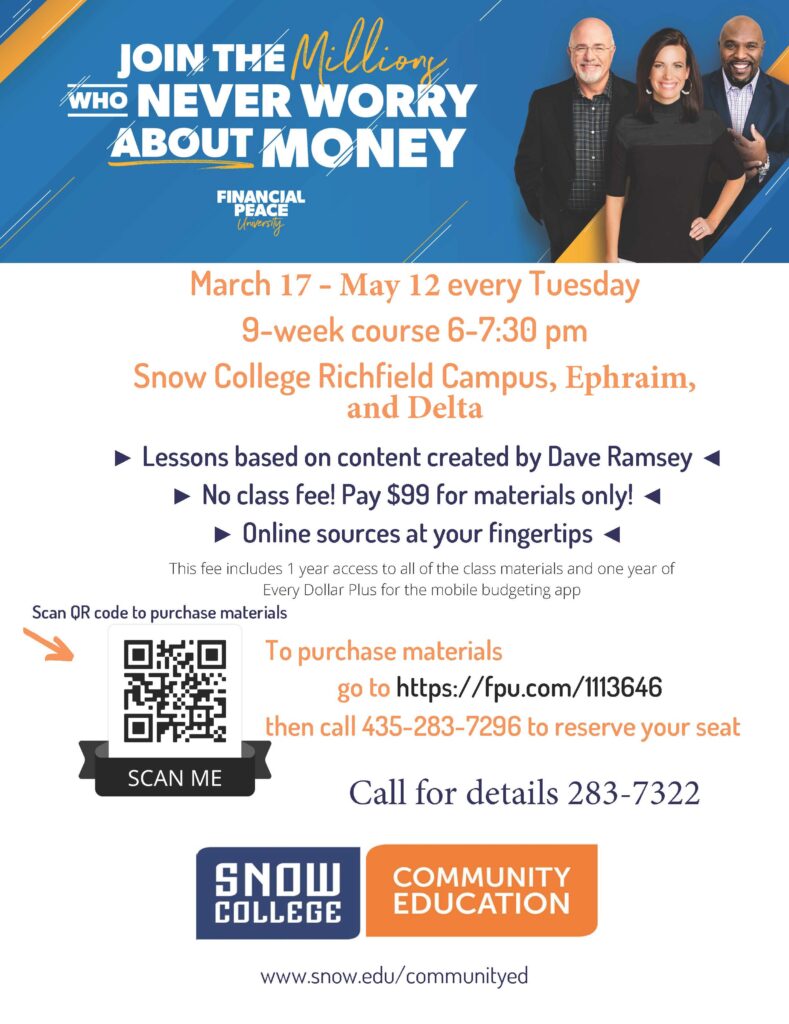 Financial Peace with Snow College Continuing ED