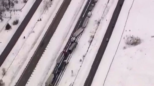 Dozens of cars crash in snowy pileup amid threat of third nor’easter