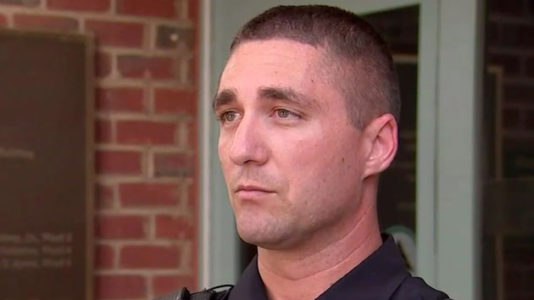 Police officer saves choking baby