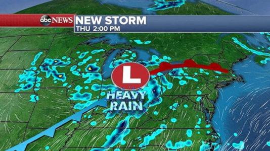 New storm system in middle of country to bring rain to East by end of week
