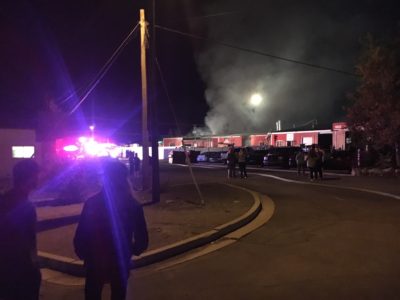 Fire in Ephraim auto body shop burns for hours Wednesday night