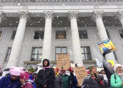 Marchers raise voices, cheer during march in Salt Lake City