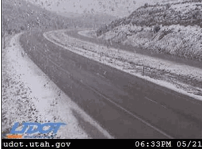 Hail on I-70 causes slide-offs and crash Tuesday