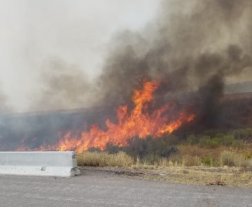 I-15 closed due to grass fire South of Cove Fort in Beaver County