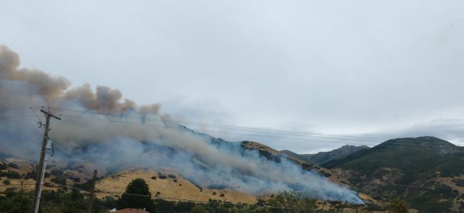 Officials say wildfire burning near Layton is 10% contained