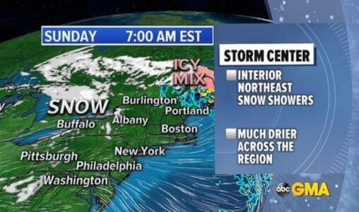 Storm system brings snow from Midwest to Great Lakes