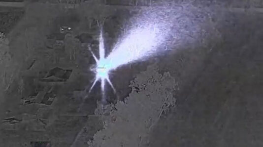Highway patrol pilot suffering pain after blue laser pointed at aircraft hits him in eye