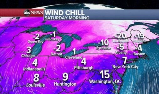 Tracking the coldest air so far this winter in Midwest and Northeast as another storm moves into Pacific Northwest
