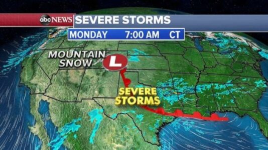 New storm to bring severe weather across the South