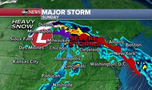 Significant severe weather outbreak forecasted, tornadoes possible