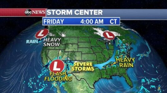 Stormy weekend ahead for millions across US