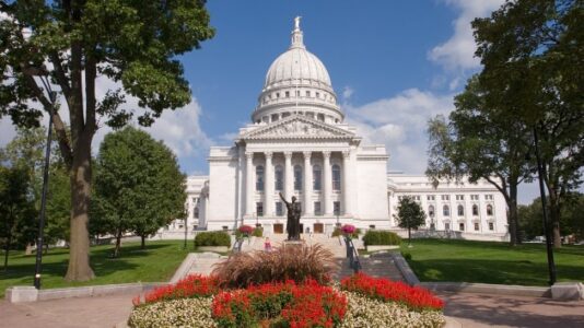 Protesters allegedly attack senator, topple statues outside Wisconsin State Capitol
