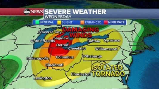 Cristobal remnants lead to severe weather from Great Lakes to Northeast