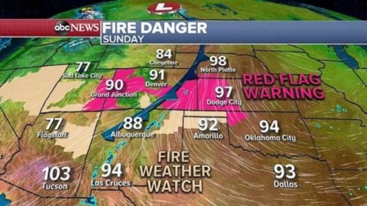 Wet pattern persists in Southeast, critical fire danger continues in West