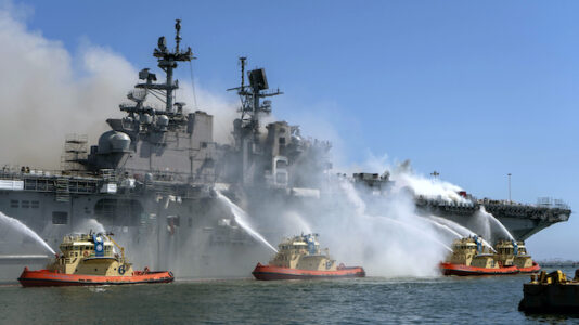 All known fires extinguished on USS Bonhomme Richard