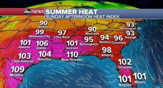 Severe storms in Central US, record heat in Southwest continues