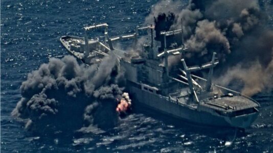 Former Navy cargo ship is sunk as part of scaled-back Naval exercise