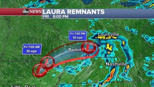 Hurricane Laura remnants heading toward Northeast