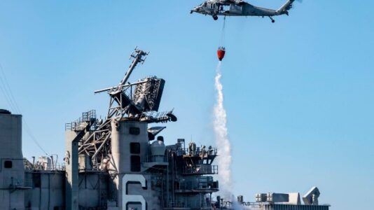 Sailor investigated for possibly starting fire on Navy ship USS Bonhomme Richard
