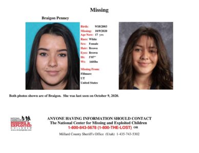 Missing Person in Millard County