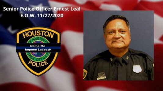 Houston Police Department salutes its first officer lost to COVID-19