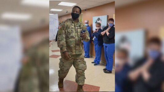 Maryland soldier surprises wife just in time for his son’s birth