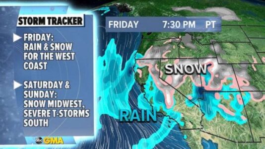 New storms to cross US with heavy snow, dangerous thunderstorms, wind chills