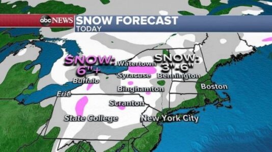 One more hit of wintry weather before spring-like conditions for Eastern US