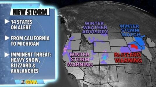 New storms crossing US as coldest air of the season hits East