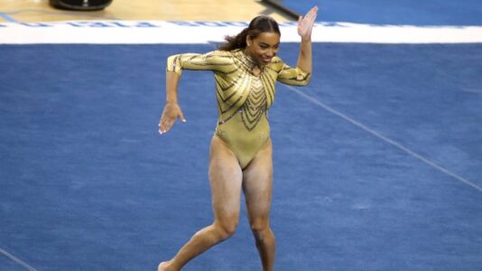 Janet Jackson surprises UCLA gymnast after viral performance to singer’s tunes