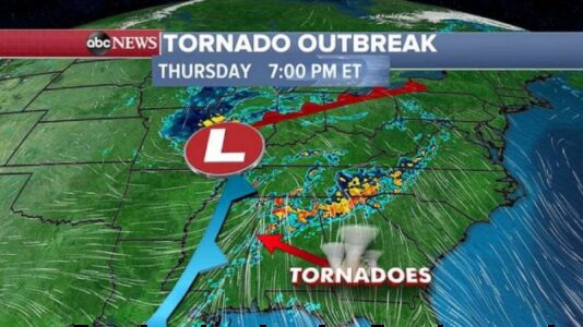 Six dead after tornadoes rip through South; new storm could bring more twisters to region