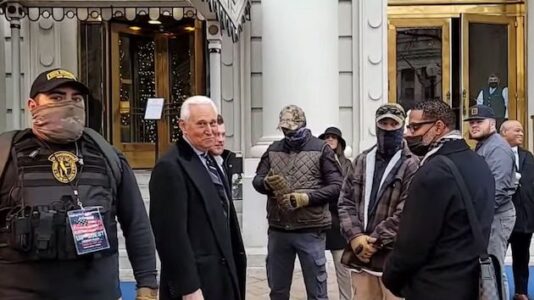 Authorities arrest Oath Keeper seen with Trump adviser Roger Stone on morning of insurrection