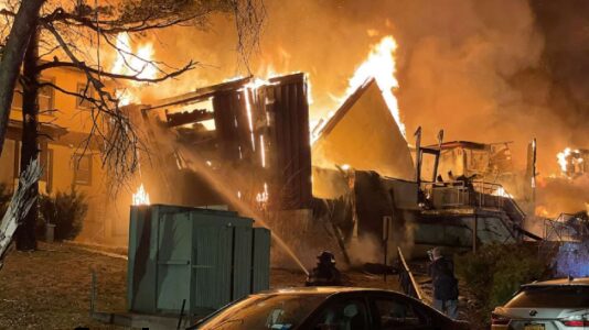 One dead, two firefighters hurt after blaze engulfs assisted living facility in Spring Valley, New York