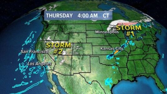 Major storm developing in the West with heavy snow, flooding rain