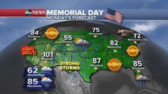Record-cold temperatures grip Northeast Memorial Day weekend