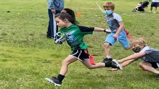 6-year-old football player is force to be reckoned with on the field