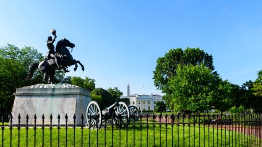 Park across from White House reopens after almost a year of being closed
