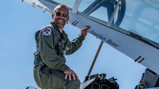 Man who jumped off bridge to save 2-year-old girl honored by Thunderbirds