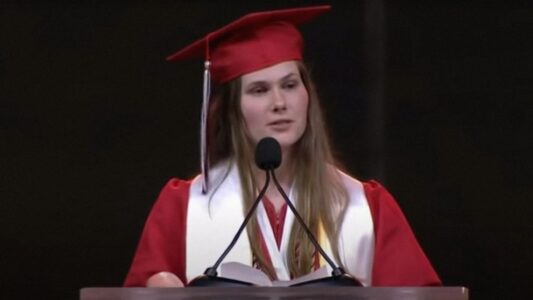 High school valedictorian denounces Texas abortion law in surprise graduation speech