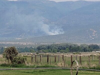 Spring Fire burning north of Spring City