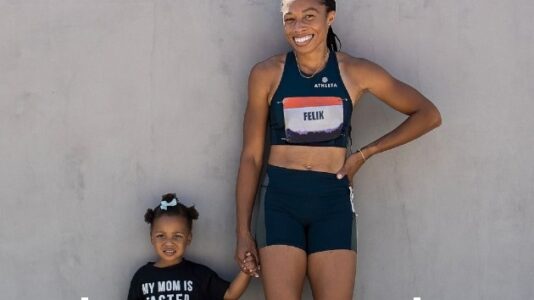 Allyson Felix and Athleta team up to cover childcare costs for athlete moms
