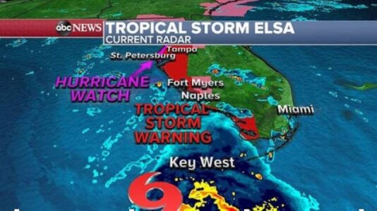 Tropical storm Elsa drenches Key West as it nears Florida landfall: Latest