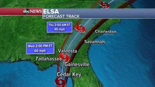 Tropical Storm Elsa latest: Path nearing landfall in Florida