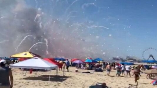 Premature fireworks ignition startles unsuspecting beachgoers in Maryland