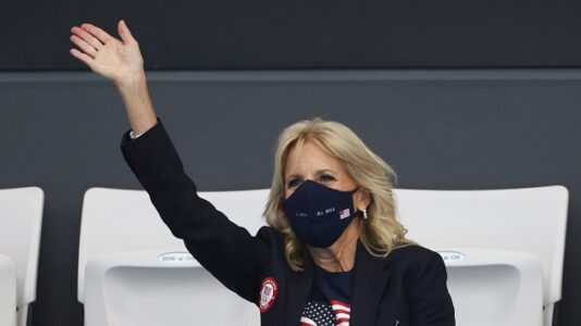 Jill Biden cheers on Team USA as Olympic Games get underway in Tokyo, Japan