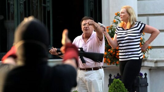 Governor pardons St. Louis couple who pointed guns at Black Lives Matter protesters