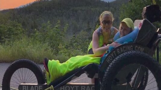 Boston Marathon mother-daughter duo make history with racing chair