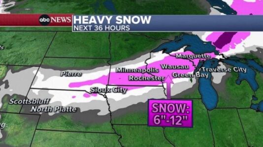 Minneapolis braces for 1st major storm of winter season, tornadoes target the South