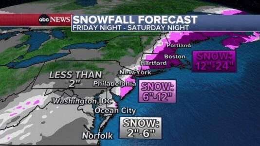 Northeast, Boston may face ‘historic storm’ as blizzard conditions loom