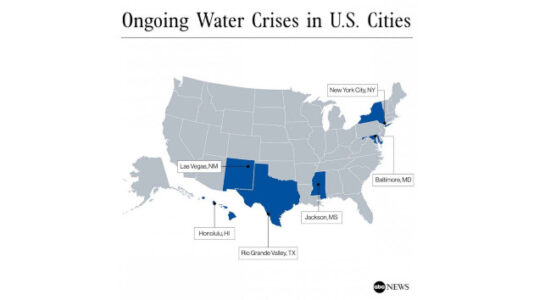 Map: Where ongoing water crises are happening in the US right now